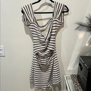 Striped Black and White Women's ROMPER